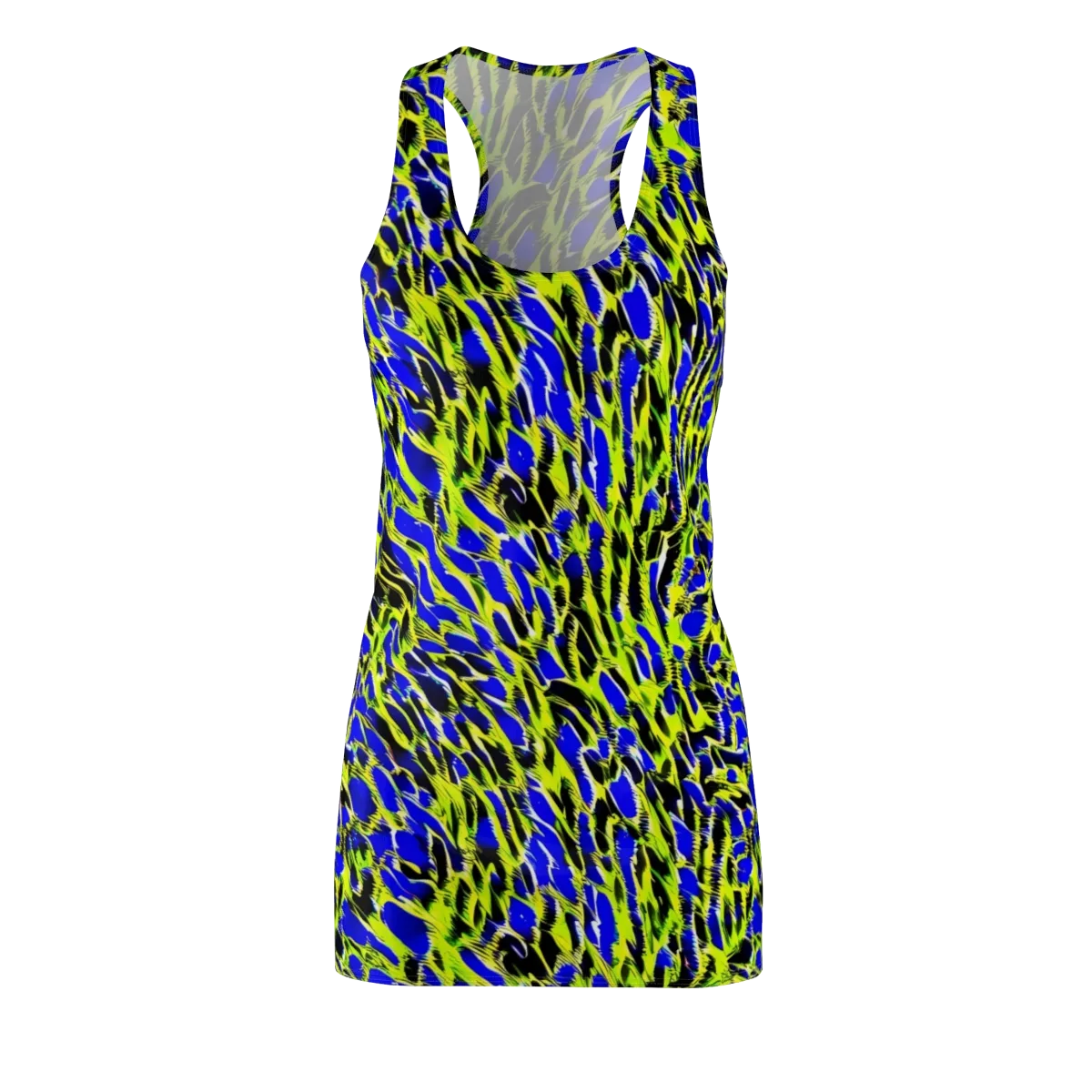 Lime Static on Racerback Dress — Front