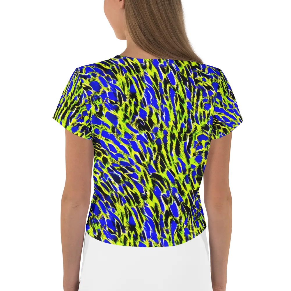 Lime Static on Crop Tee — Back