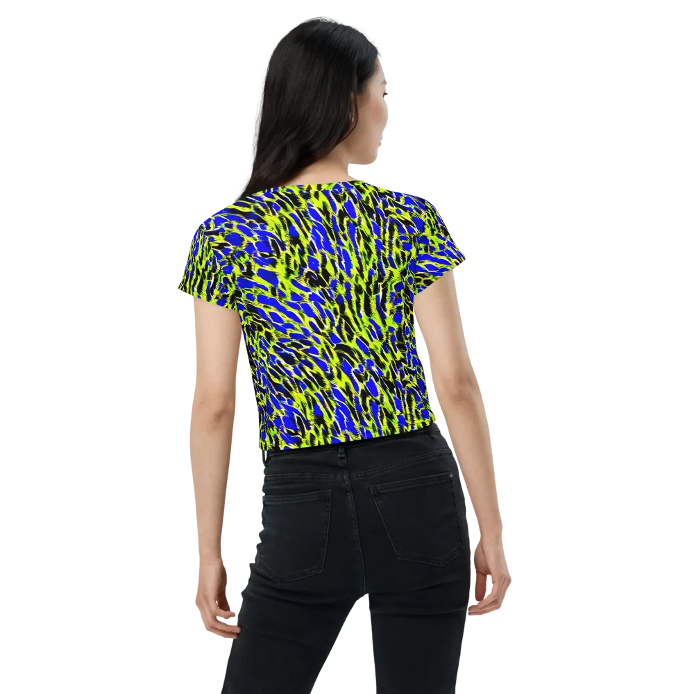 Lime Static on Crop Tee — Back