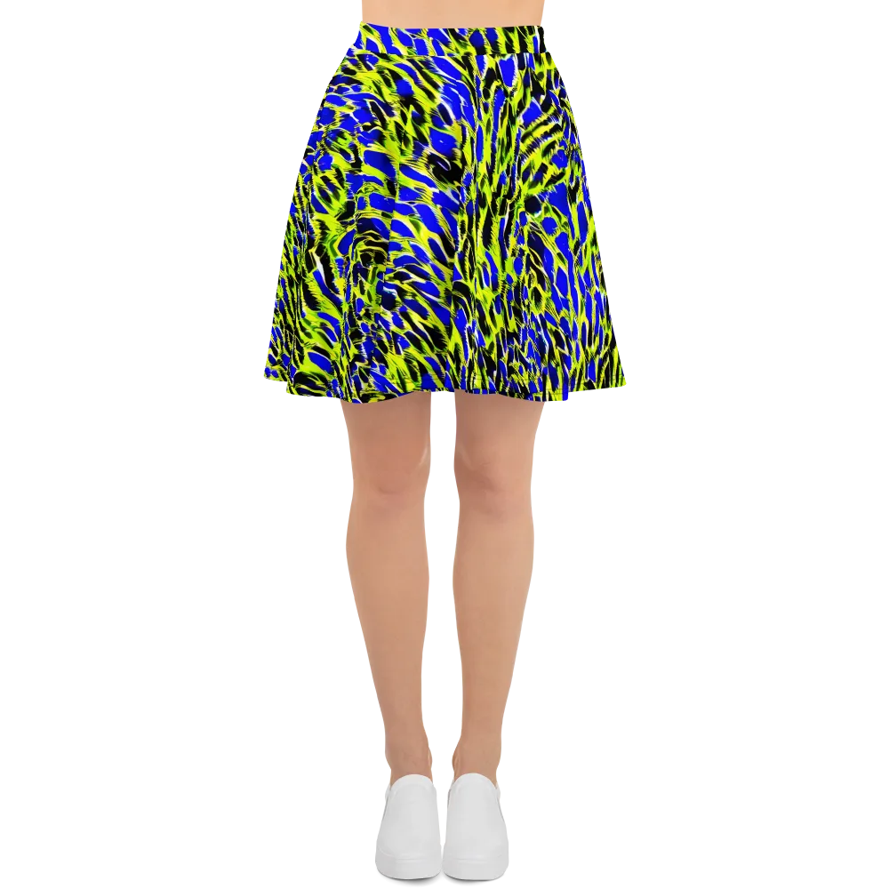 Lime Static on Skater Skirt — Front