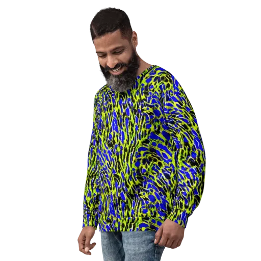 Lime Static on a Sweatshirt