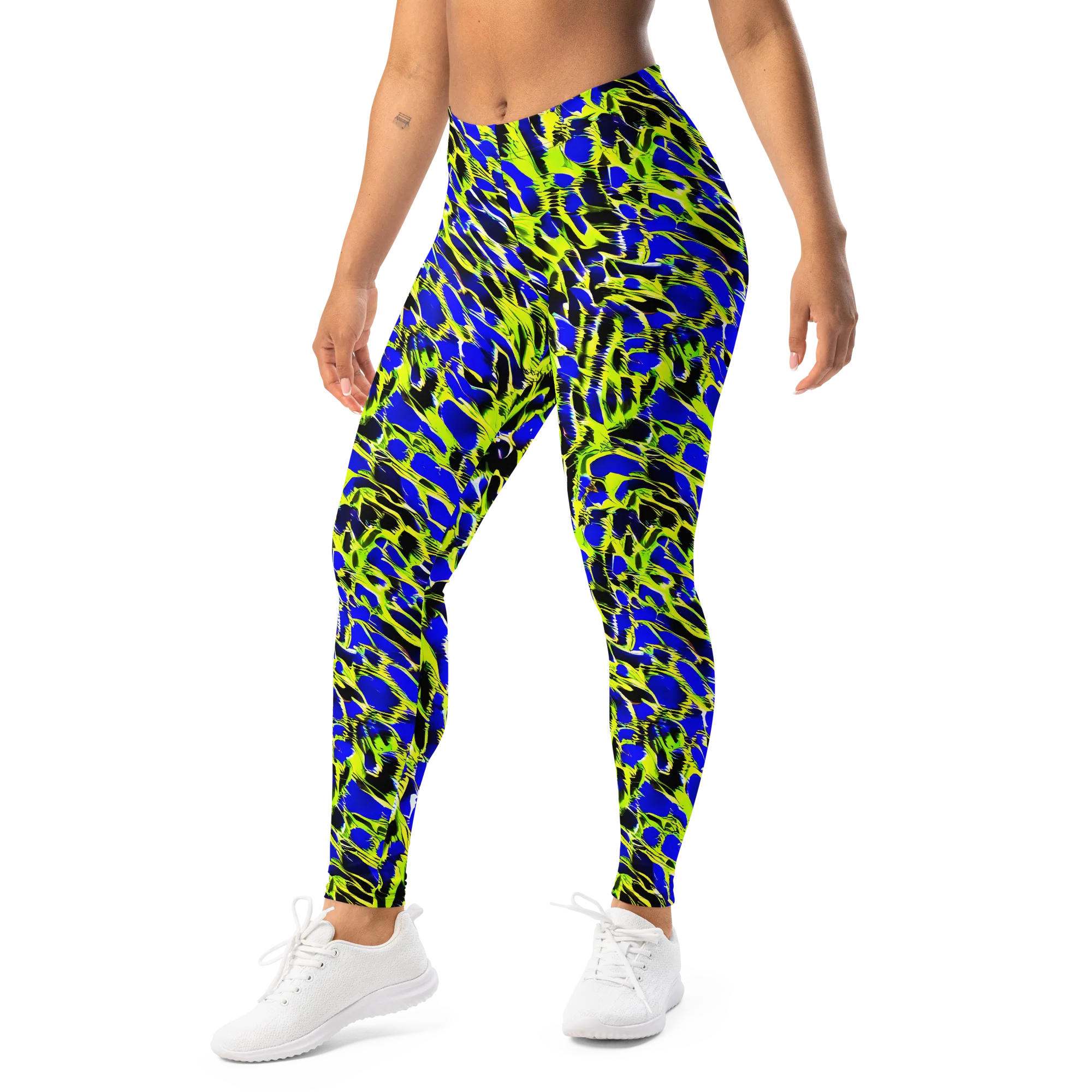 Lime Static on Leggings — Left Front