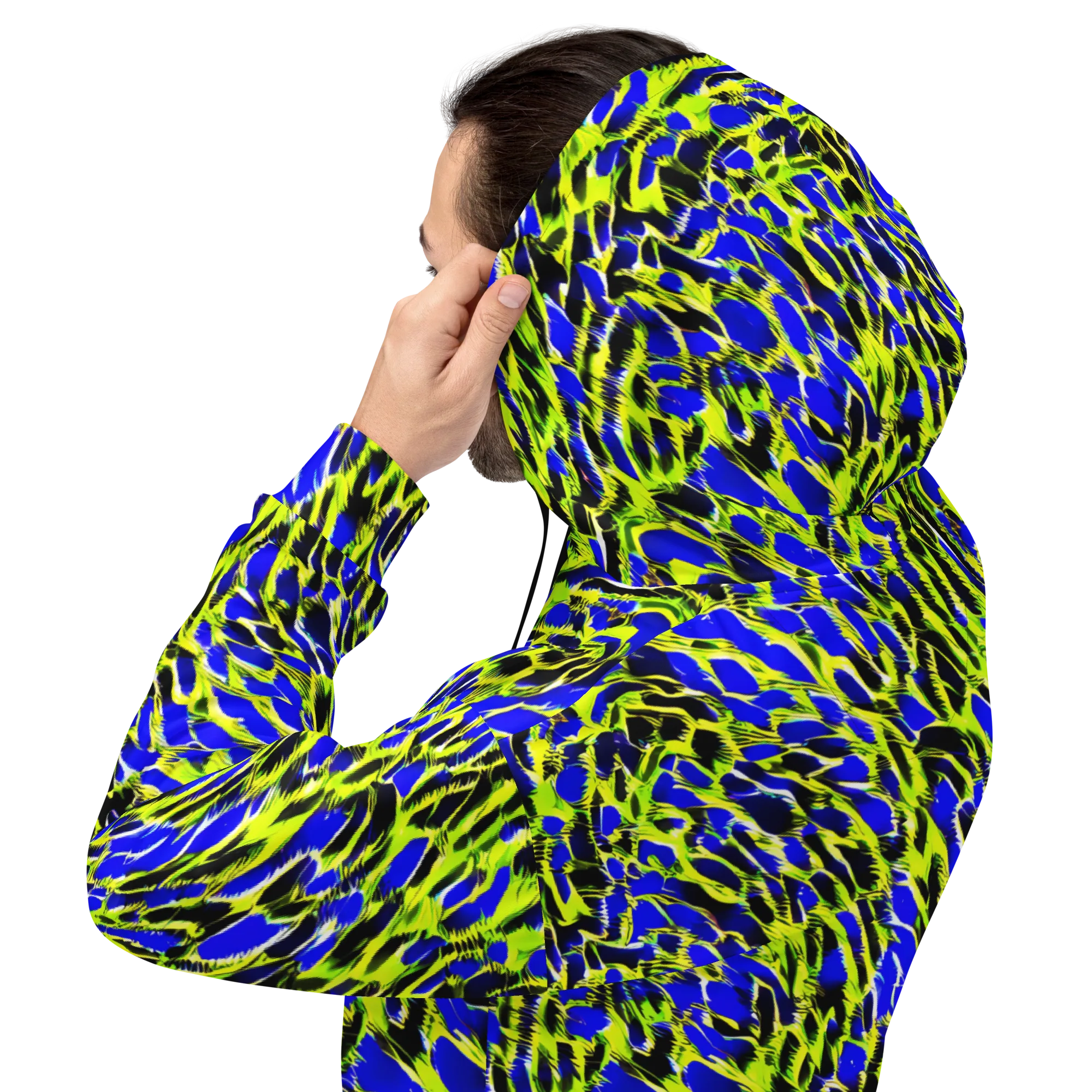Lime Static on Hoodie — Back