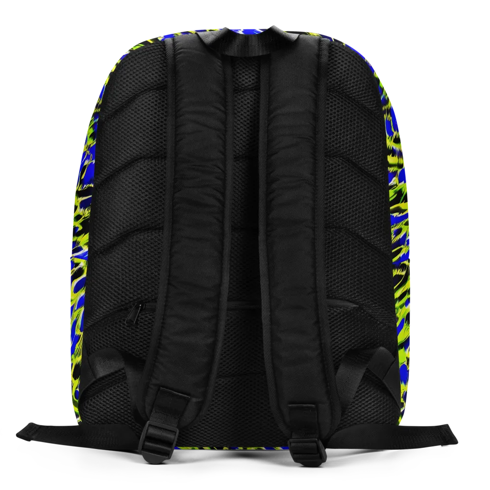 Lime Static on Minimalist Backpack — Back