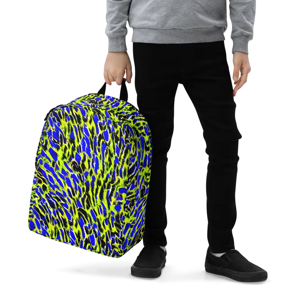 Lime Static on Minimalist Backpack — Zoomed-in