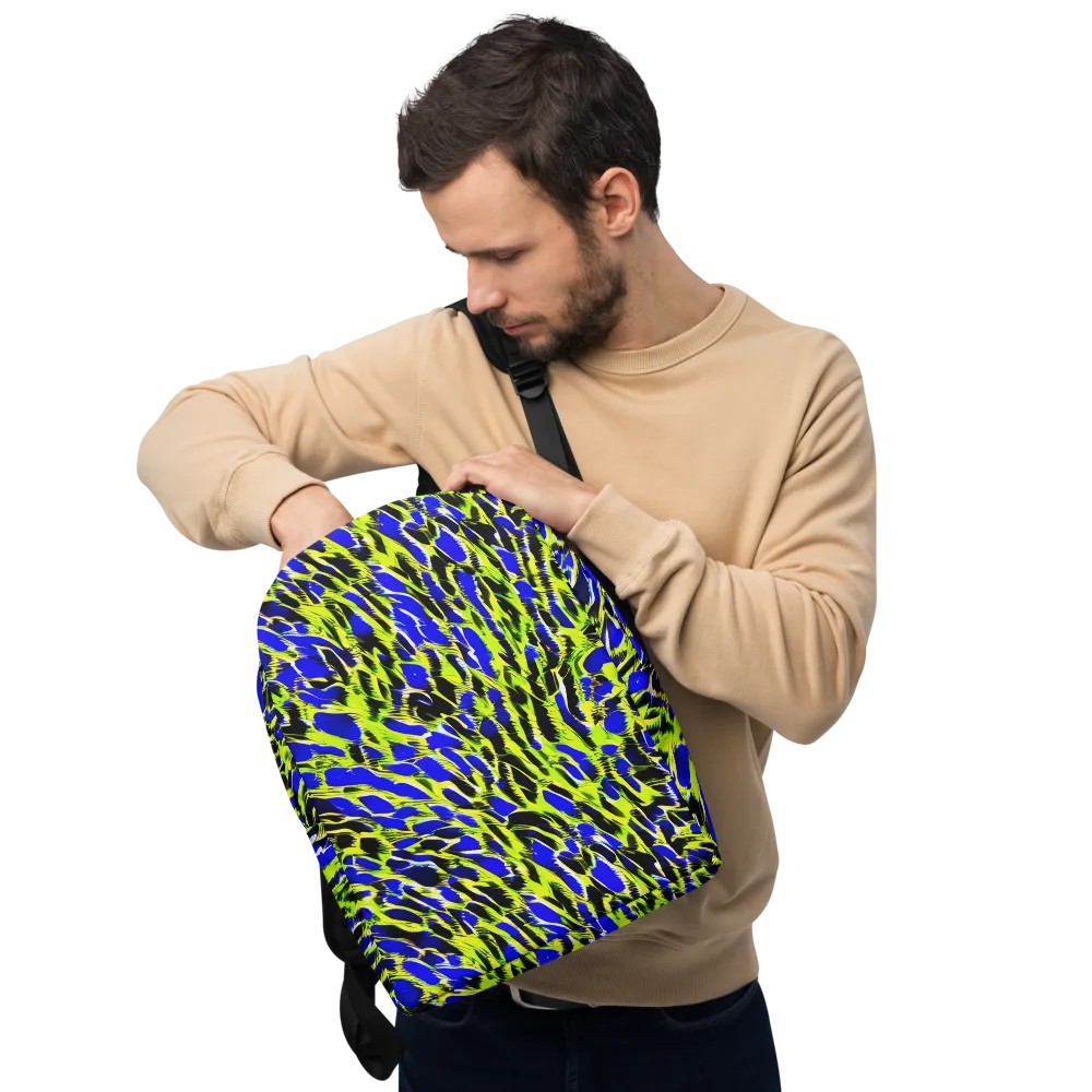 Lime Static on Minimalist Backpack — Front