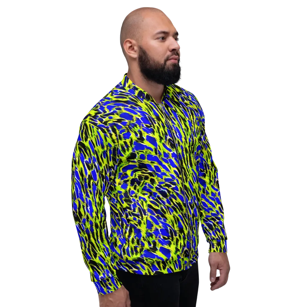 Lime Static on Bomber Jacket — Right