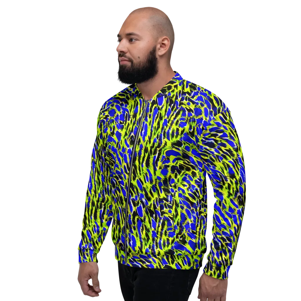 Lime Static on Bomber Jacket — Left