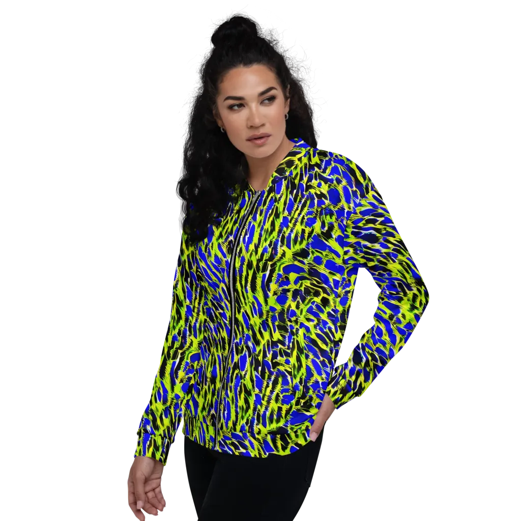 Lime Static on Bomber Jacket — Left