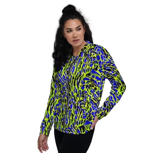 Lime Static on a Bomber Jacket