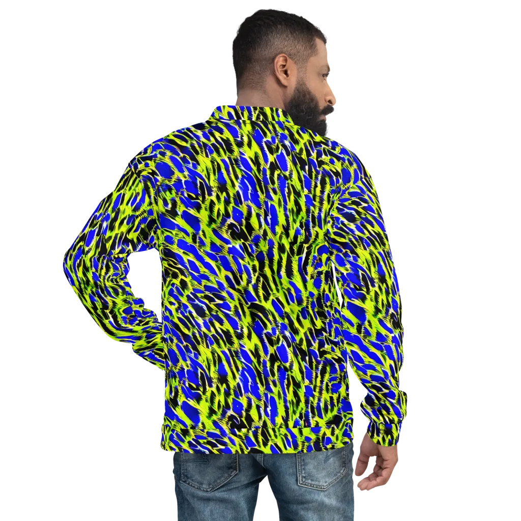 Lime Static on Bomber Jacket — Back