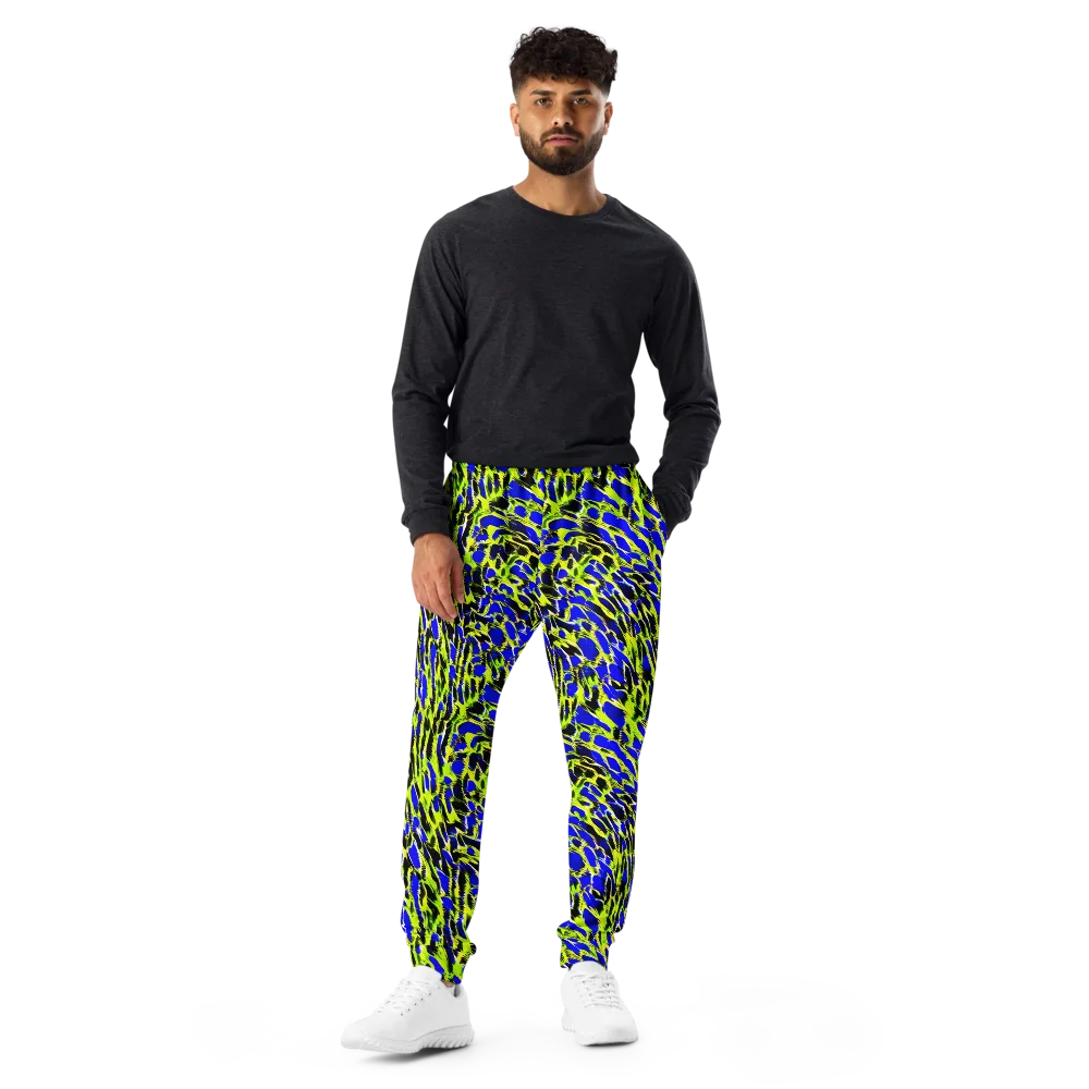 Lime Static on Men's Joggers — Front