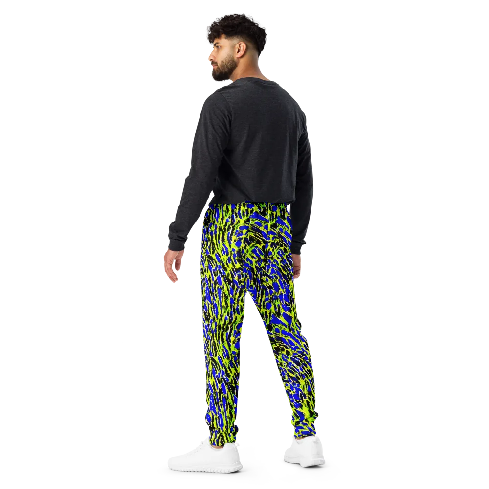 Lime Static on Men's Joggers — Back
