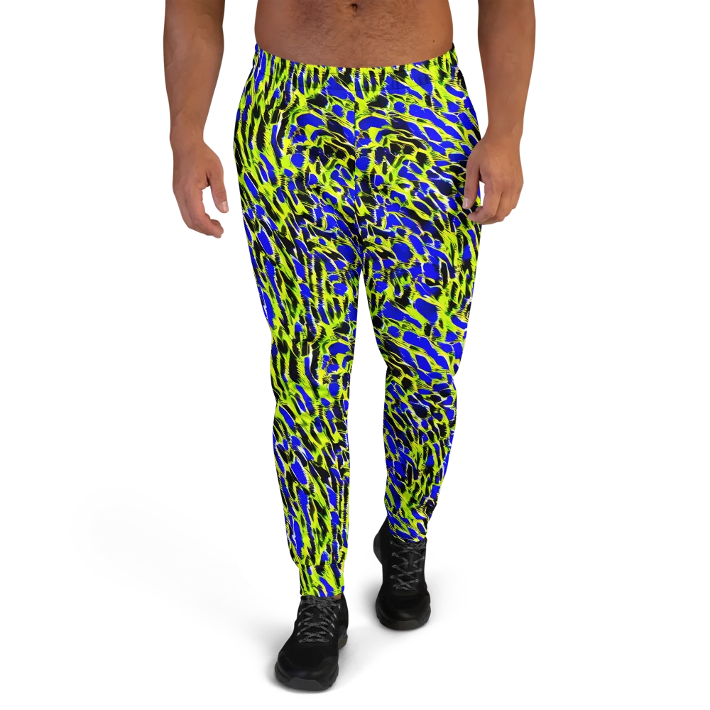 Lime Static on Men's Joggers — Front