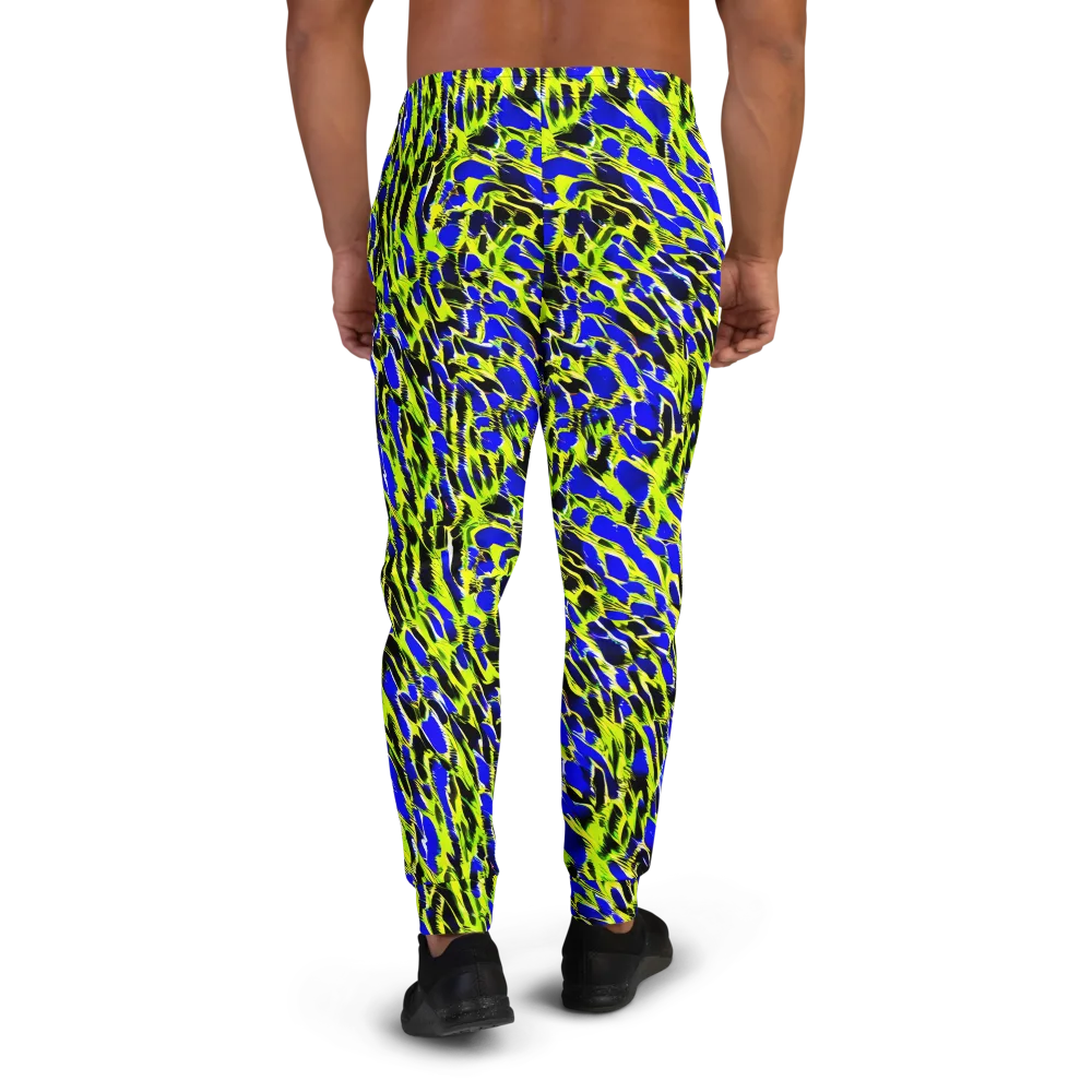 Lime Static on Men's Joggers — Back