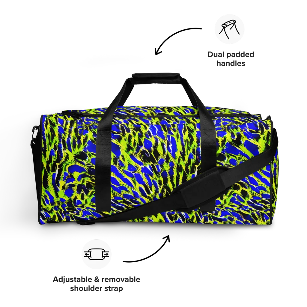Lime Static on Duffle Bag — Front