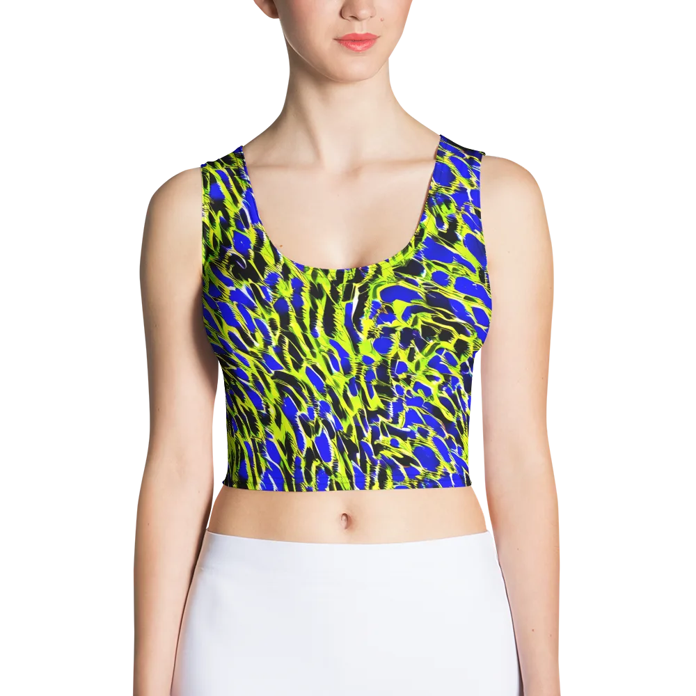 Lime Static on Crop Top — Front