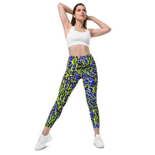 Lime Static on a Leggings with Pockets