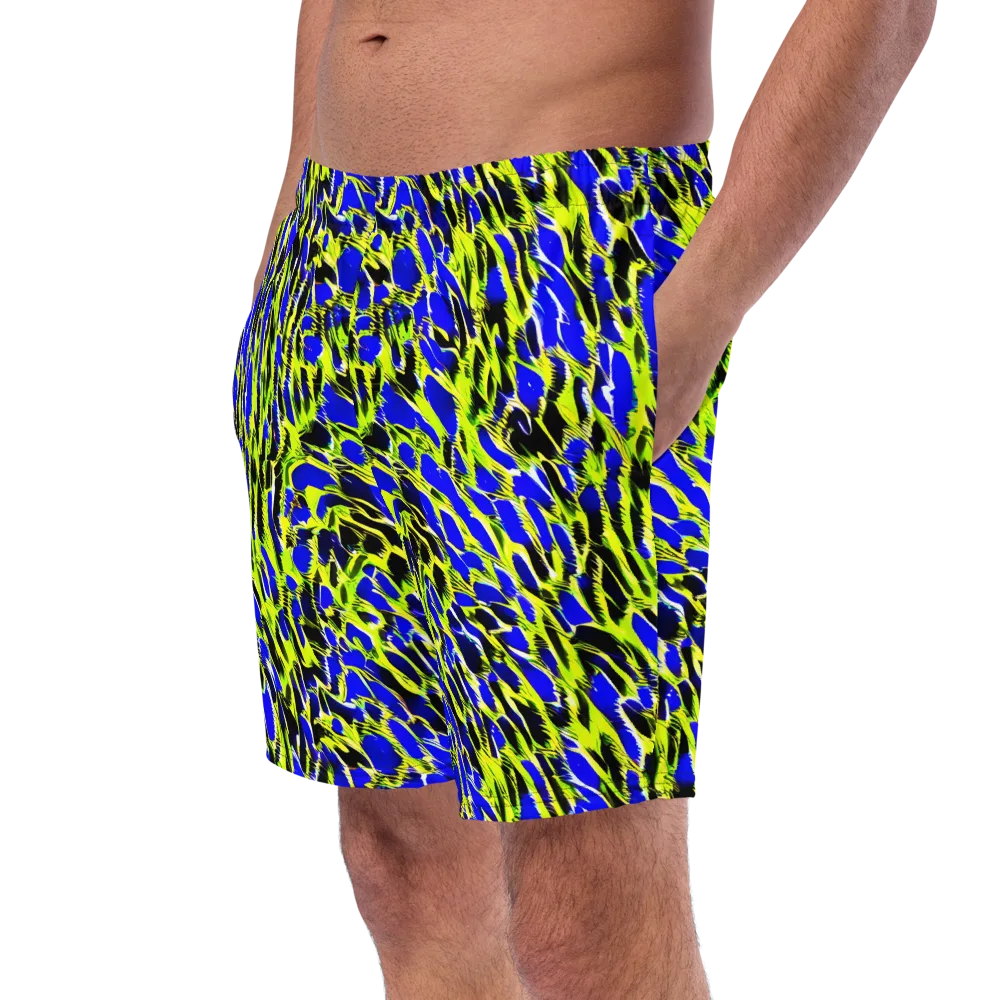 Lime Static on Swim Trunks — Left Front