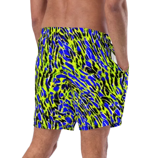 Lime Static on a Swim Trunks