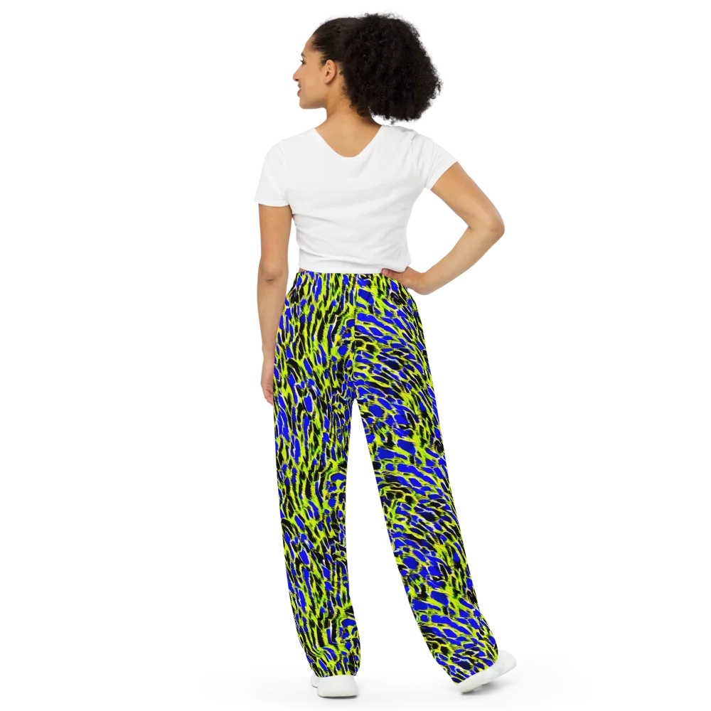 Lime Static on Wide-Leg Pants — Back