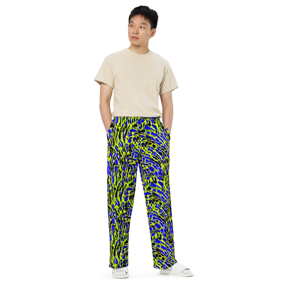 Lime Static on Wide-Leg Pants — Front