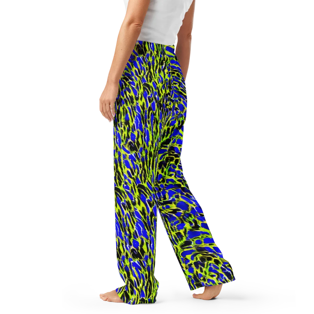 Lime Static on Women's Pajama Pants — Left