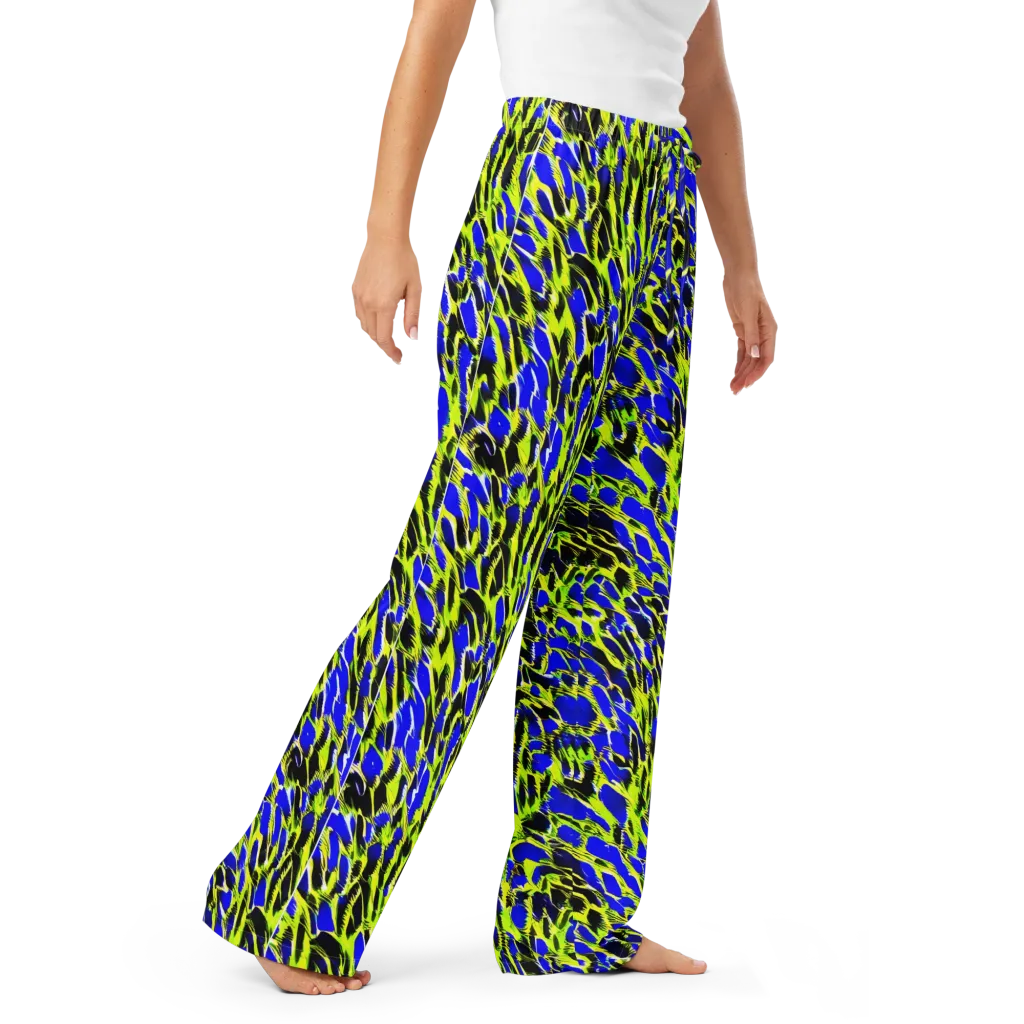 Lime Static on Women's Pajama Pants — Right Front