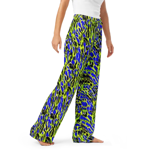 Lime Static on a Women's Pajama Pants