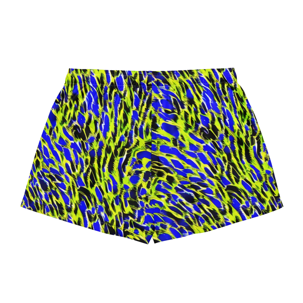 Lime Static on Women's Pajama Shorts — Back