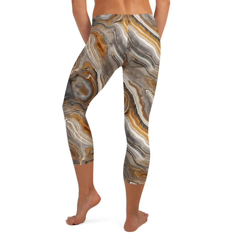Amber Stratigraphy on Capri Leggings — Back