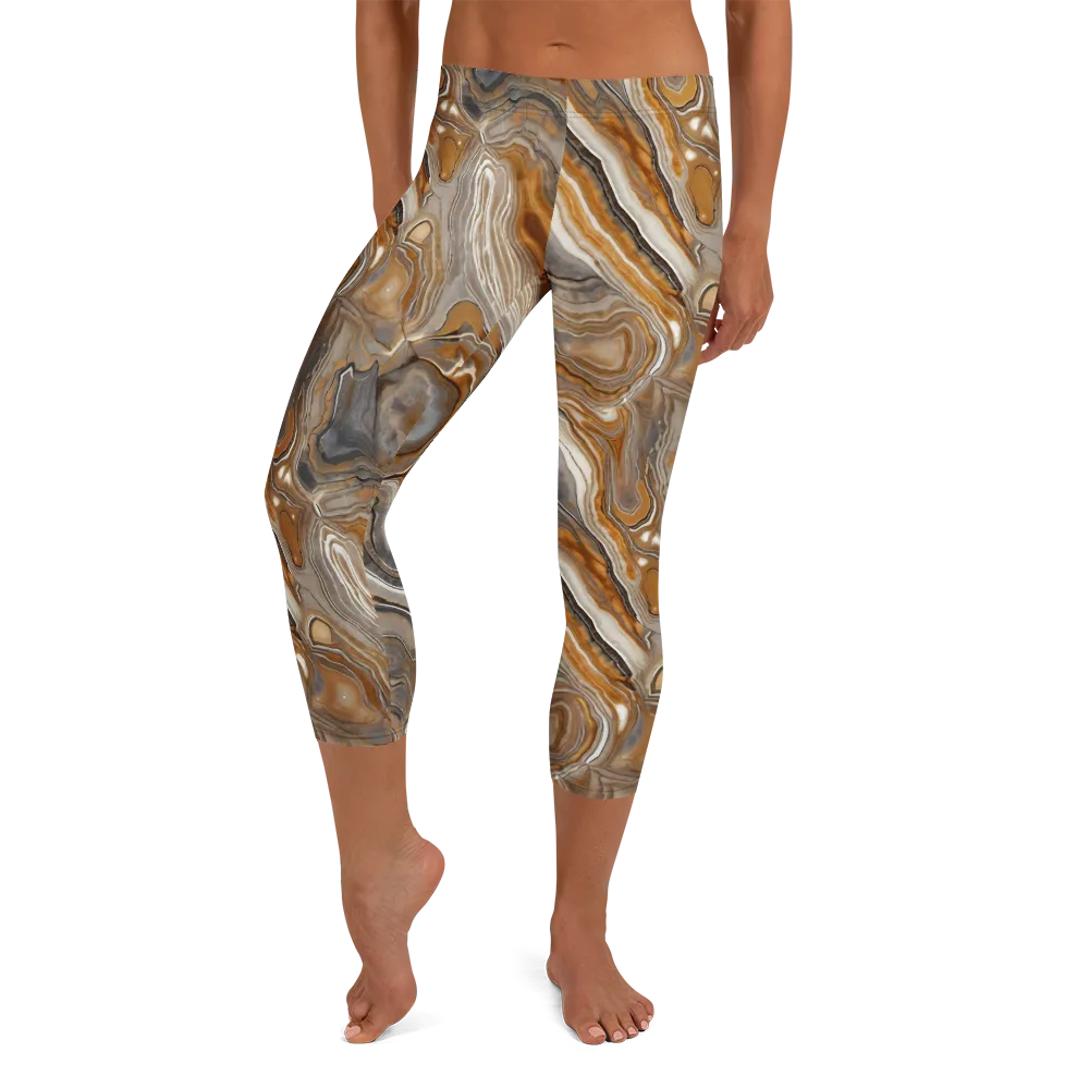 Amber Stratigraphy on Capri Leggings — Front