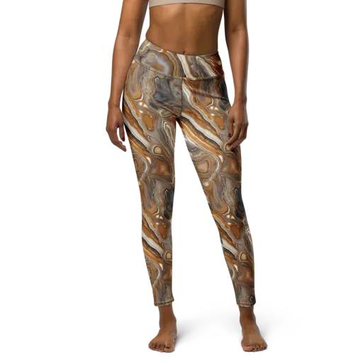 Amber Stratigraphy on a Yoga Leggings