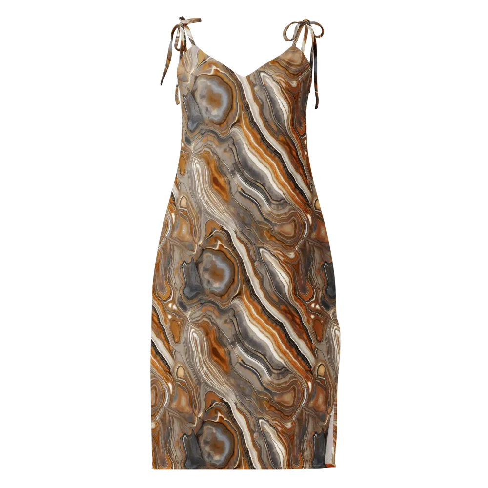Amber Stratigraphy on Slip Dress — Front