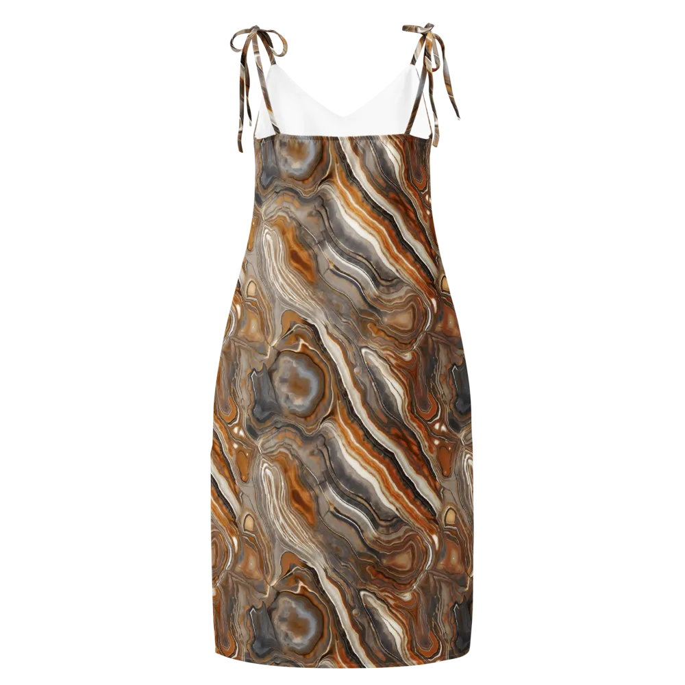 Amber Stratigraphy on Slip Dress — Back