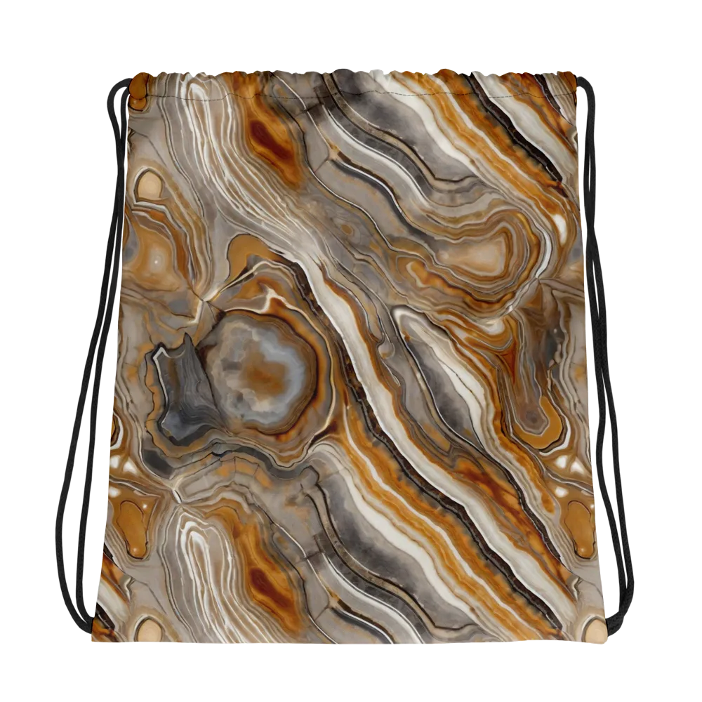 Amber Stratigraphy on Drawstring Bag — Photo