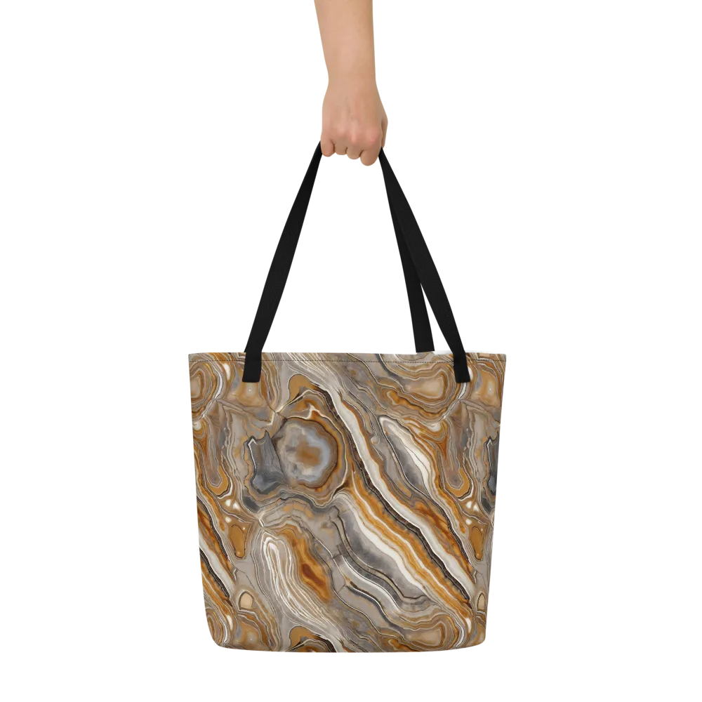 Amber Stratigraphy on Large Tote Bag W/ Pocket — Front
