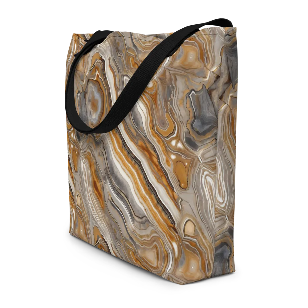 Amber Stratigraphy on Large Tote Bag W/ Pocket — Front
