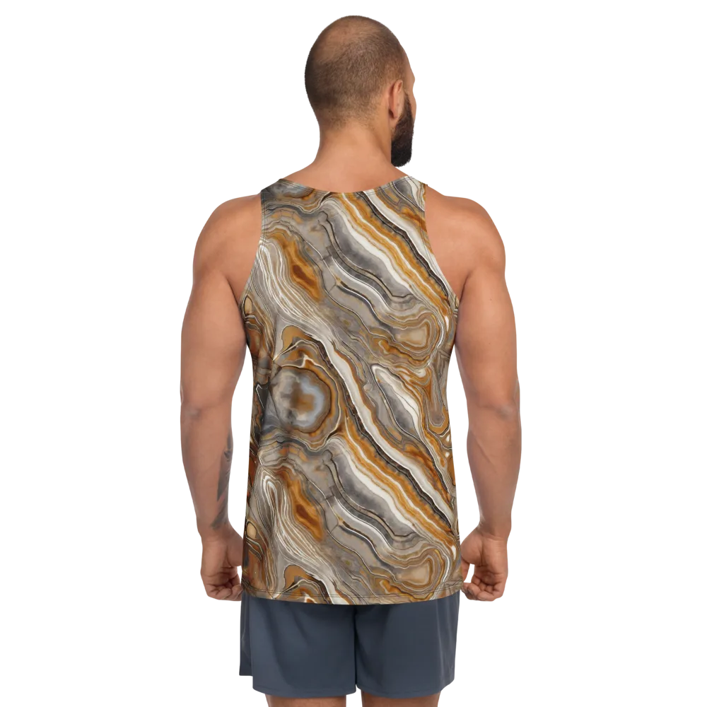 Amber Stratigraphy on Men's Tank Top — Back