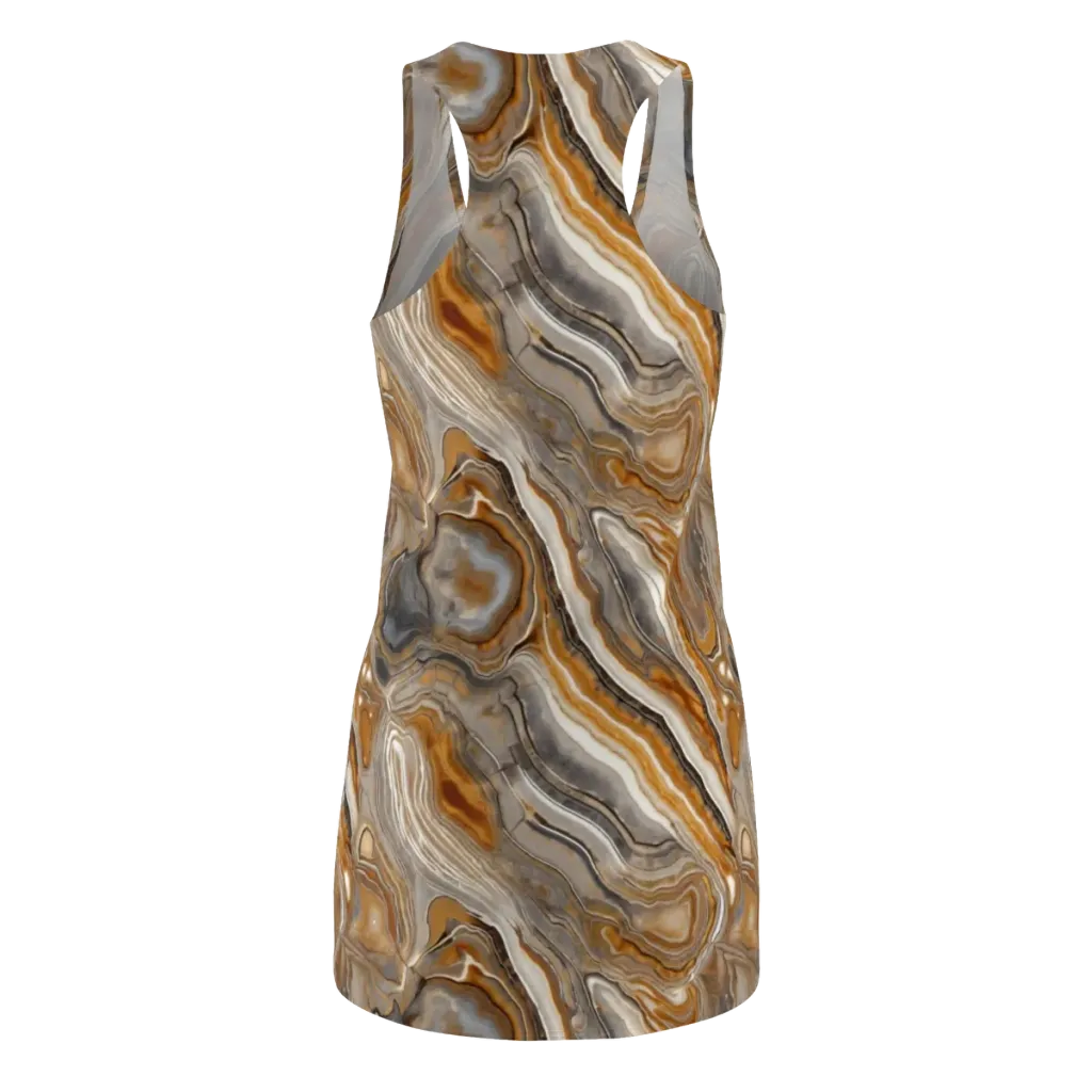 Amber Stratigraphy on Racerback Dress — Back