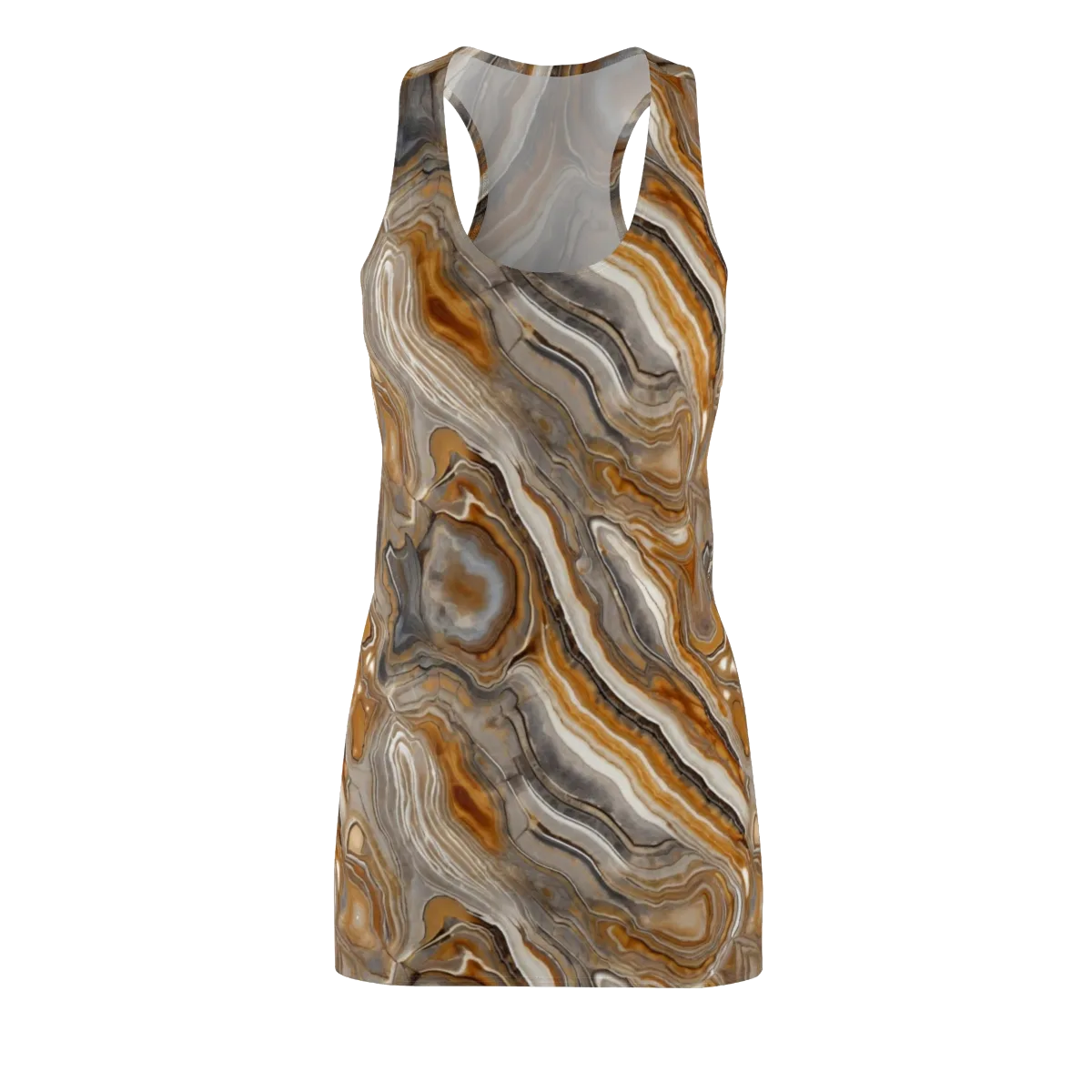 Amber Stratigraphy on Racerback Dress — Front