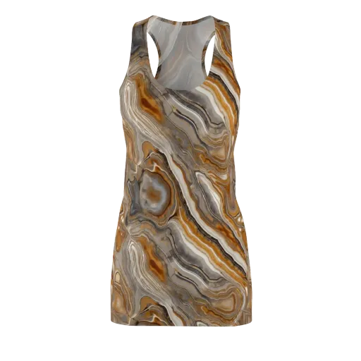 Amber Stratigraphy on a Racerback Dress