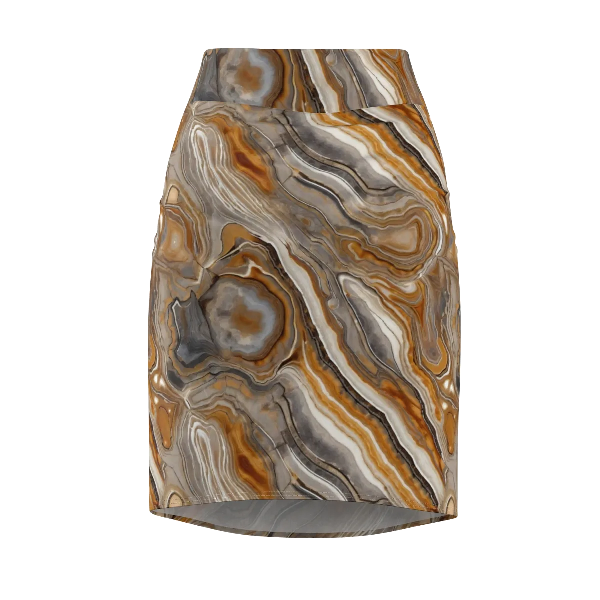 Amber Stratigraphy on Pencil Skirt — Front