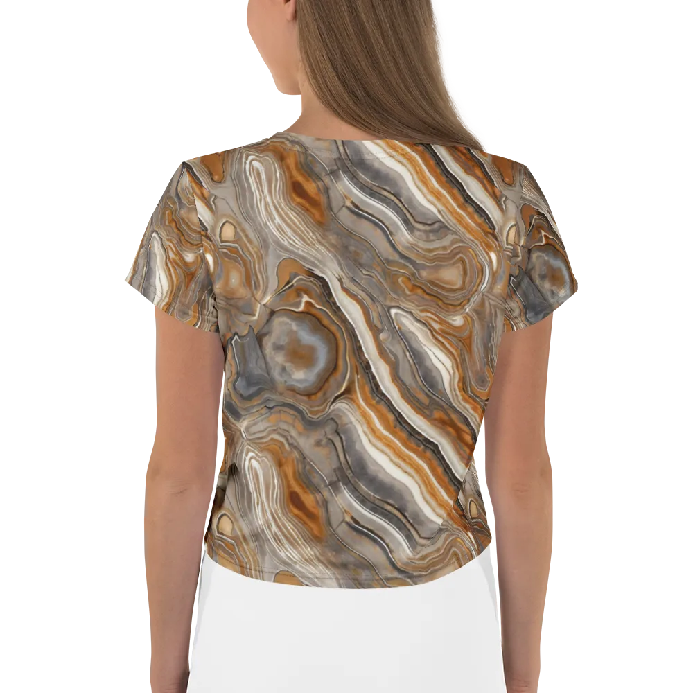 Amber Stratigraphy on Crop Tee — Back