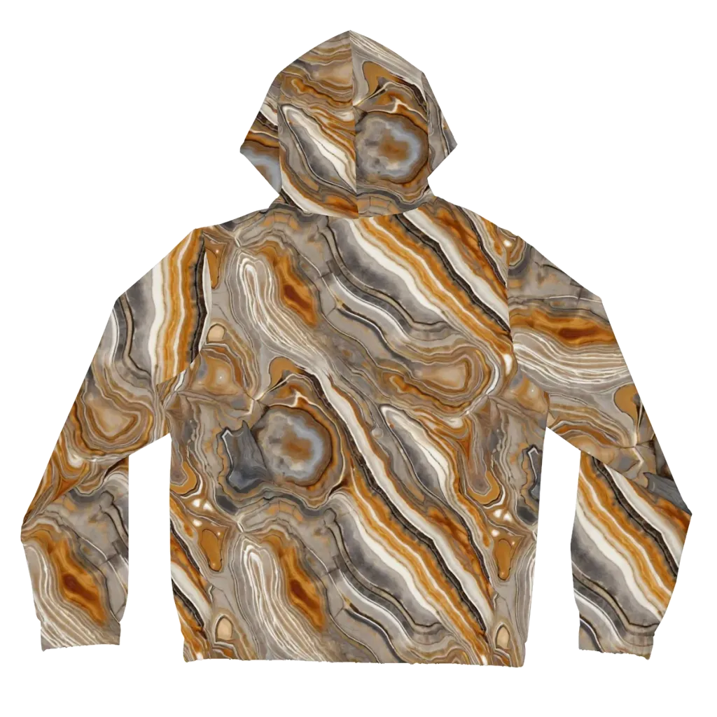 Amber Stratigraphy on Women's Full-Zip Hoodie — Back