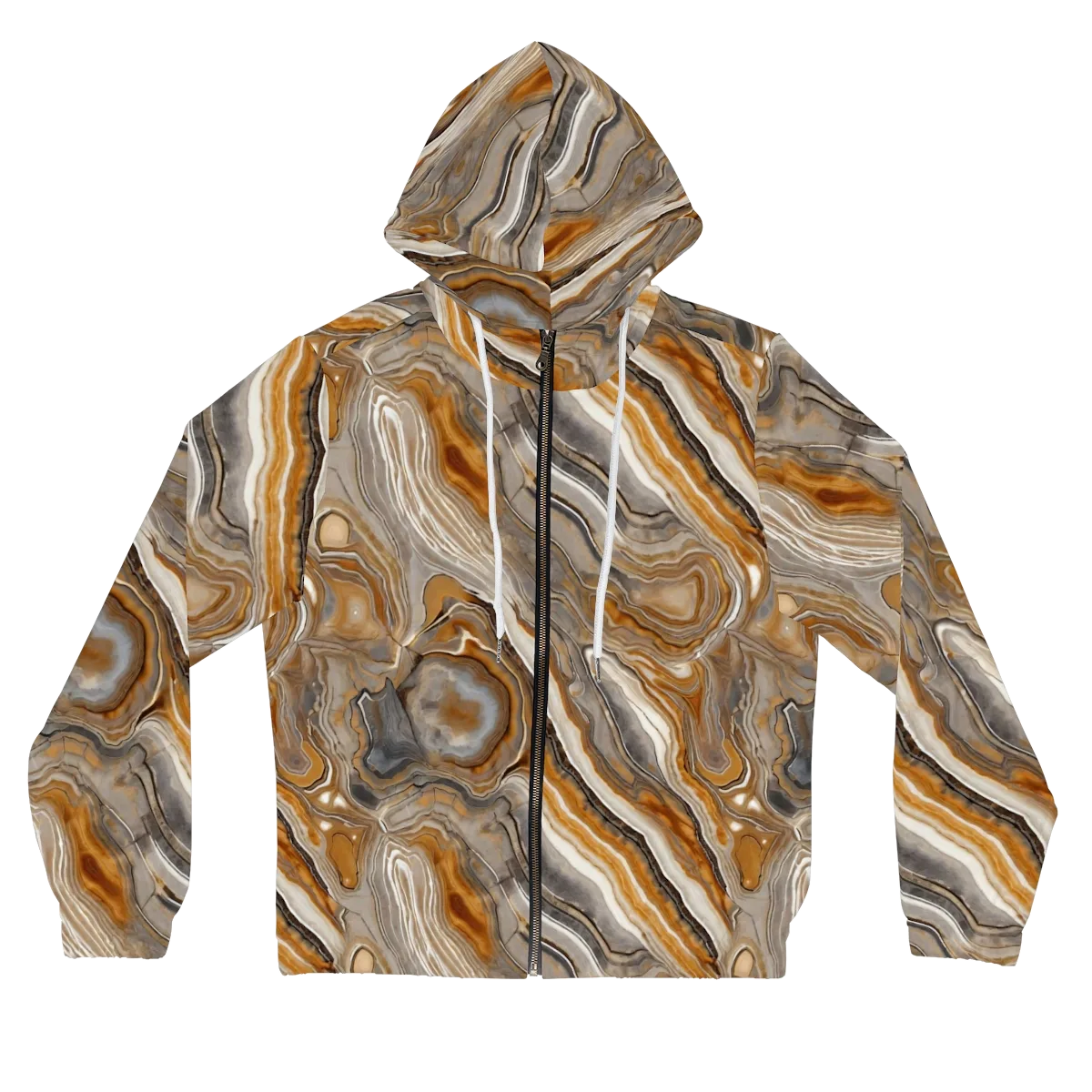 Amber Stratigraphy on Women's Full-Zip Hoodie — Front