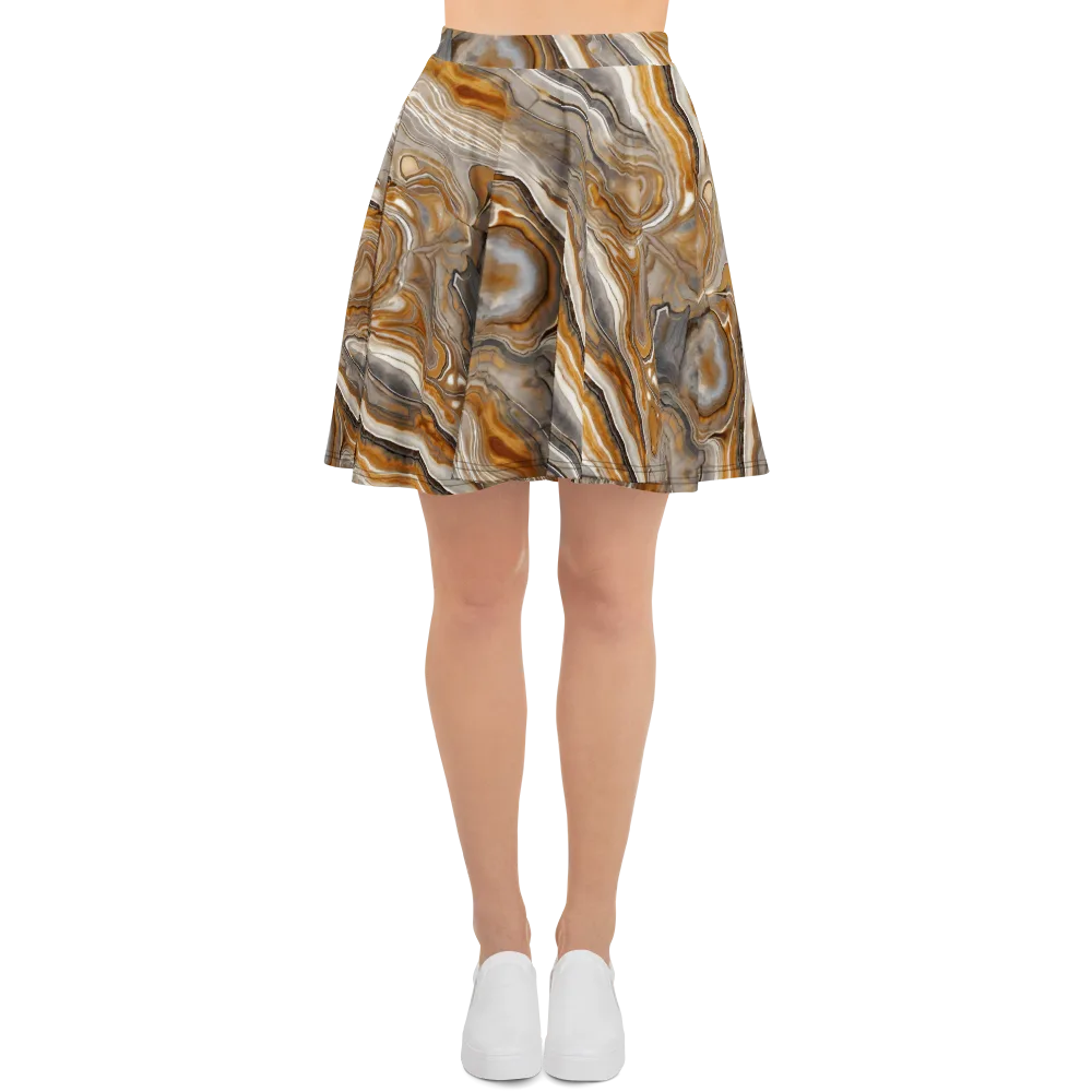 Amber Stratigraphy on Skater Skirt — Front