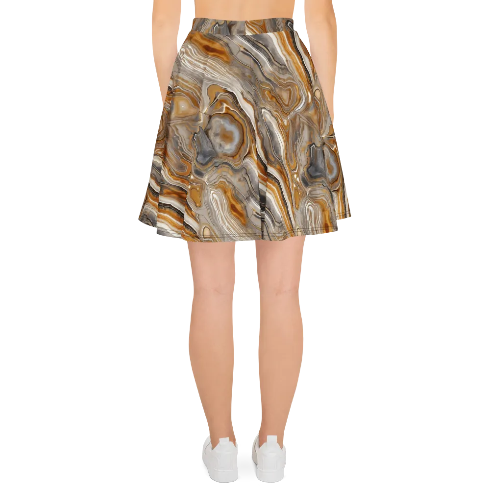 Amber Stratigraphy on Skater Skirt — Back