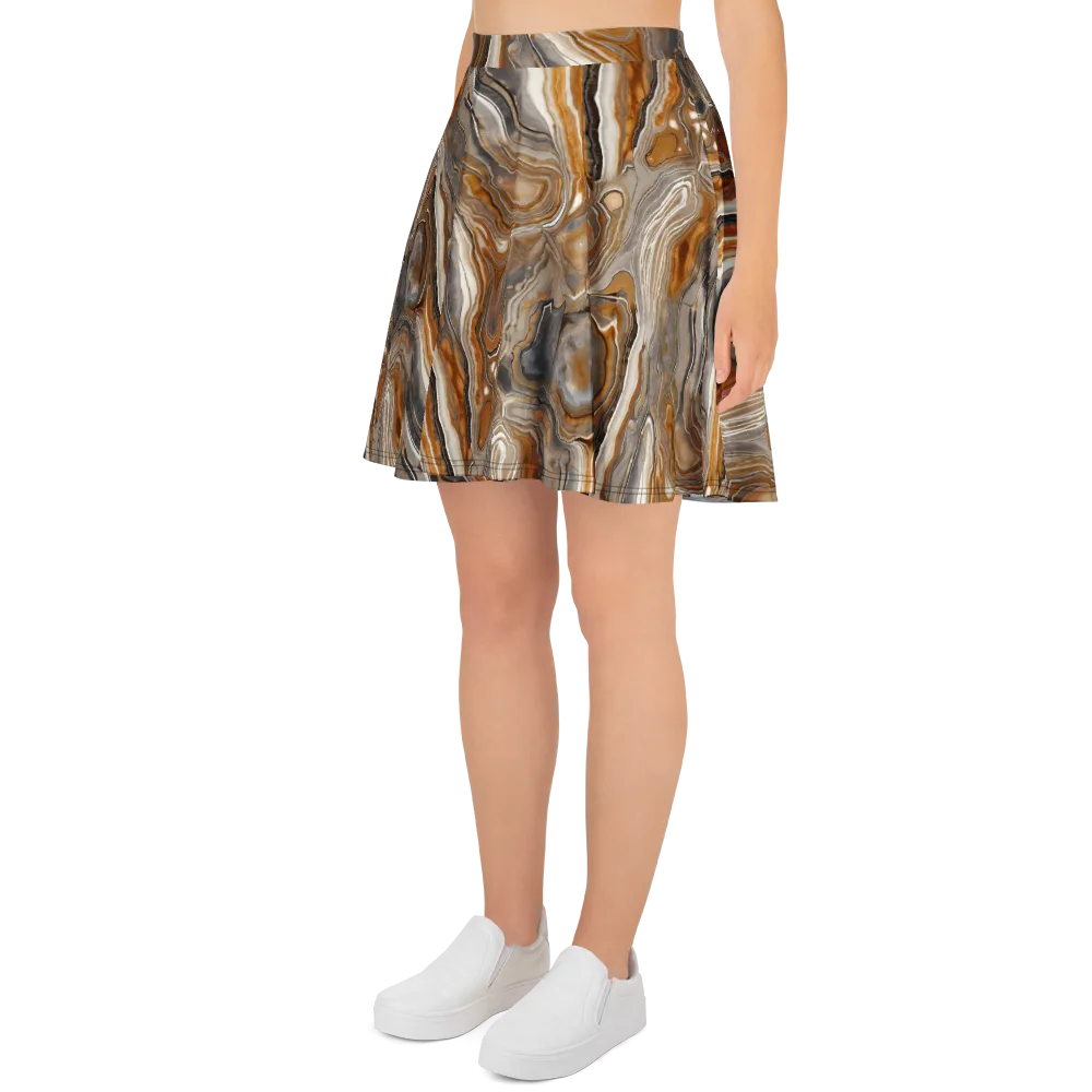 Amber Stratigraphy on Skater Skirt — Left