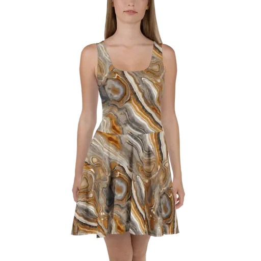 Amber Stratigraphy on a Skater Dress